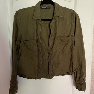 Zara brand Army Green Button up Blouse